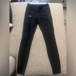 Under Armour Womens Leggings Black Ankle Pocket Polyester Blend